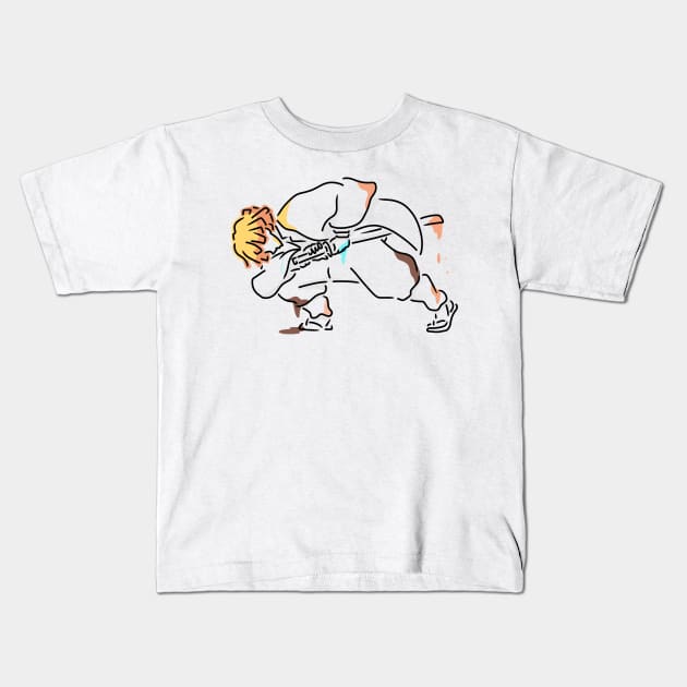 Zenitsu art Kids T-Shirt by Kalpataru